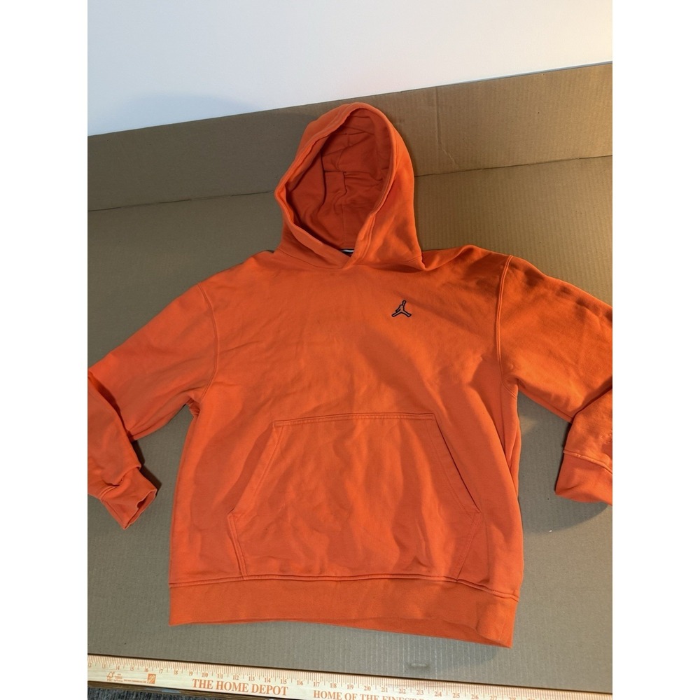 Nike Air Jordan SIGNATURE JUMPMAN LOGO Orange Pull-Over Men's Hoodie‎ XL